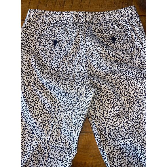 Womens Laundry by Shelli Segal Paisley Geometric Print Cropped Capri Pants 8 - Picture 8 of 8